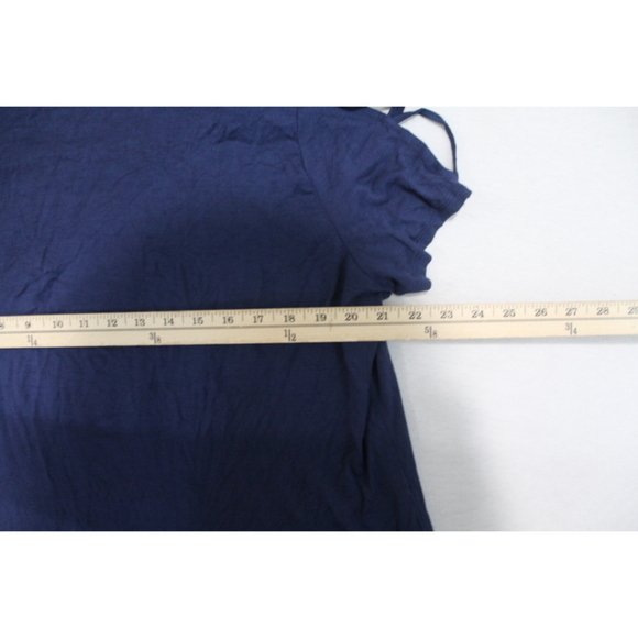 New York Yankees Women Blue Top Majestic Casual Size XXL - Picture 6 of 8